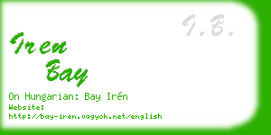 iren bay business card