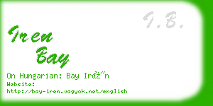 iren bay business card